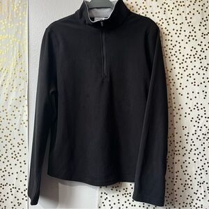 Danskin Black Quarter Zip Fleece Pullover size Large